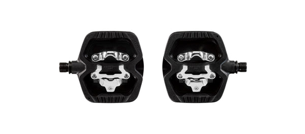 LOOK GEO TREKKING GRIP Pedals - Single Side Clipless with Platform, Chromoly, 9/16", Black