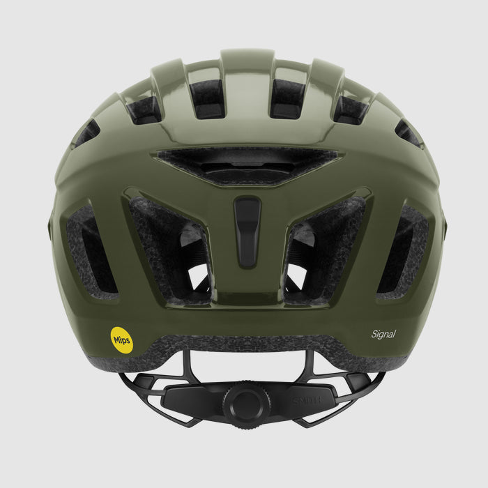 back of a bike helmet Smith Signal MIPS Helmet-White