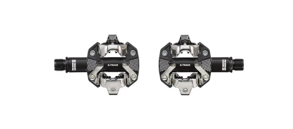 LOOK X-TRACK Pedals - Dual Sided Clipless, Chromoly, 9/16", Gray